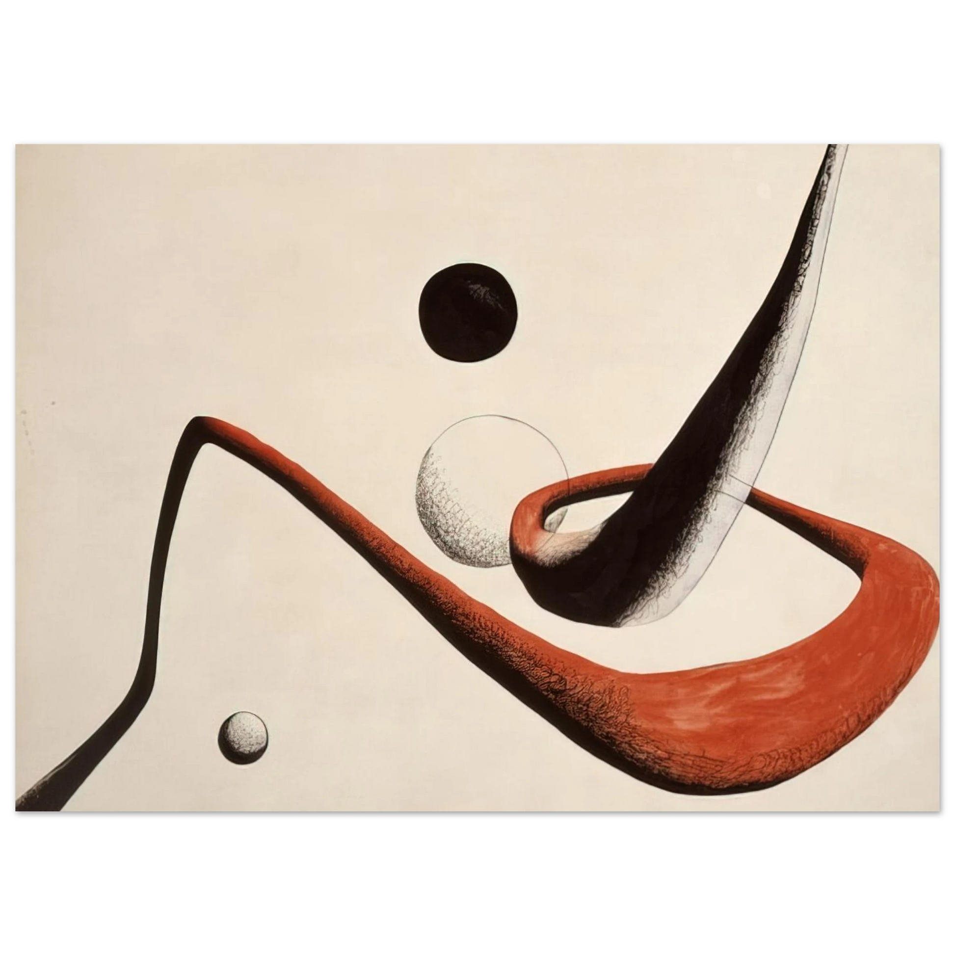 Alexander Calder - SPACE TUNNEL 1932 Fine Art Poster - 75x100 cm / 30x40 inches