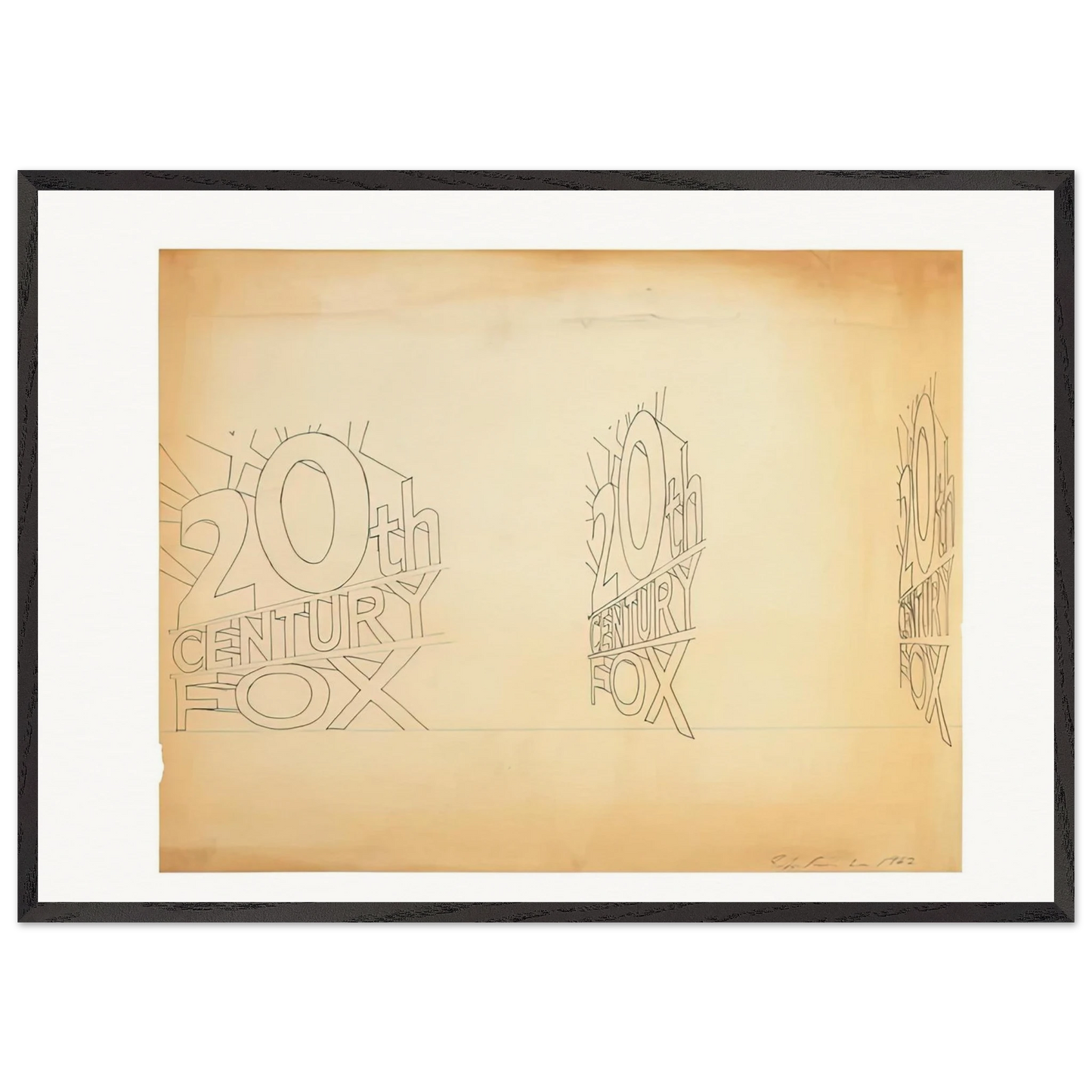 TRADEMARK STUDY 1 1962 - Edward Ruscha Framed Art Print – Black Wooden Frame - Default Title - -Framed Art Print