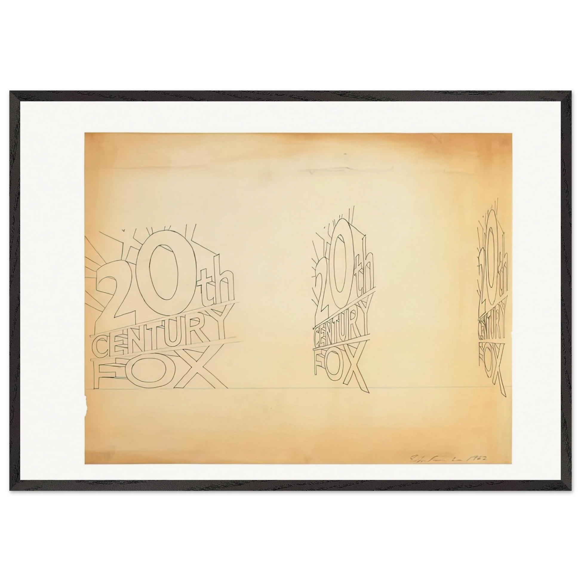 TRADEMARK STUDY 1 1962 - Edward Ruscha Framed Art Print – Black Wooden Frame - Default Title - -Framed Art Print