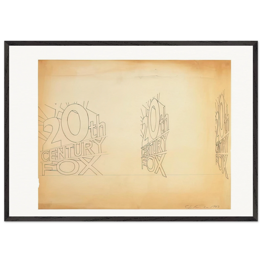 TRADEMARK STUDY 1 1962 - Edward Ruscha Framed Art Print – Black Wooden Frame - Default Title - -Framed Art Print