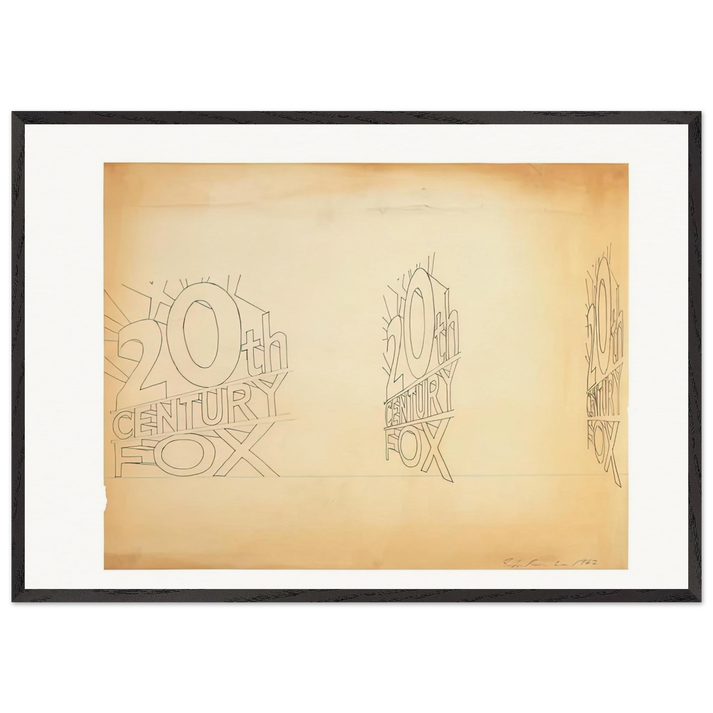 TRADEMARK STUDY 1 1962 - Edward Ruscha 70x100 cm / 28x40 inches Framed Art Print – Black Wooden Frame