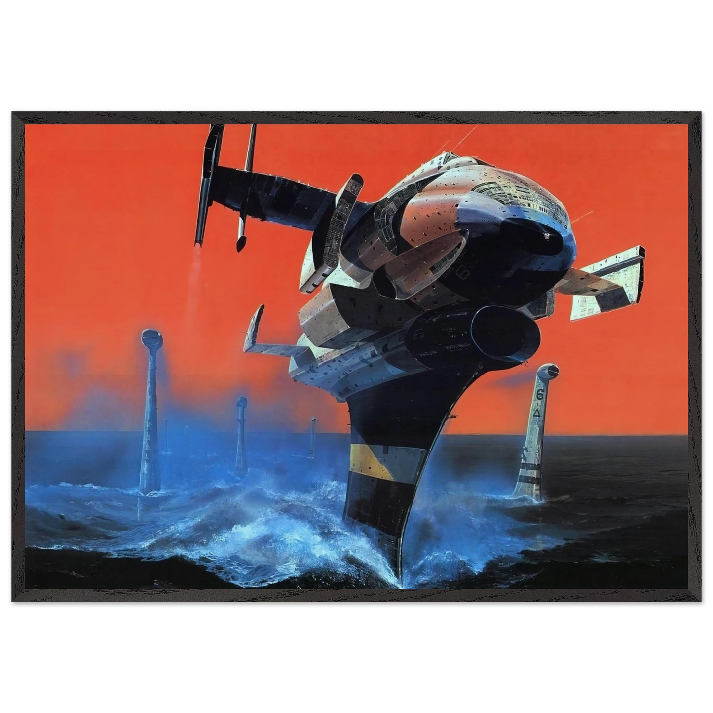 Chris Foss N12 - Chris Foss Framed Art Print – Black Wooden Frame - Default Title - -Framed Art Print