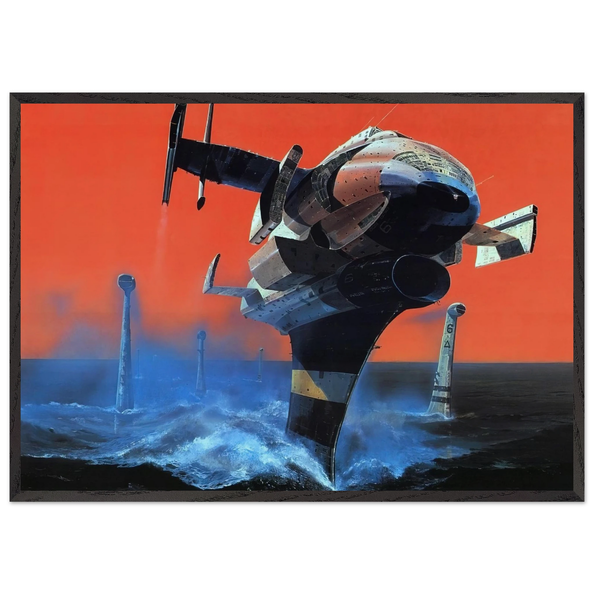 Chris Foss N12 - Chris Foss Framed Art Print – Black Wooden Frame - Default Title - -Framed Art Print