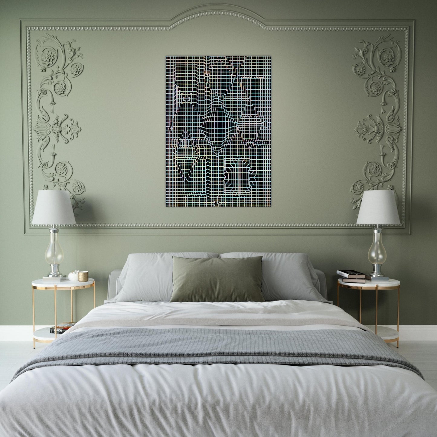 Biadan - 1959 - Victor Vasarely Brushed Aluminum Print - 70x100 cm / 28x40 inches | Victor Vasarely Aluminum Print | Victor Vasarely Prints