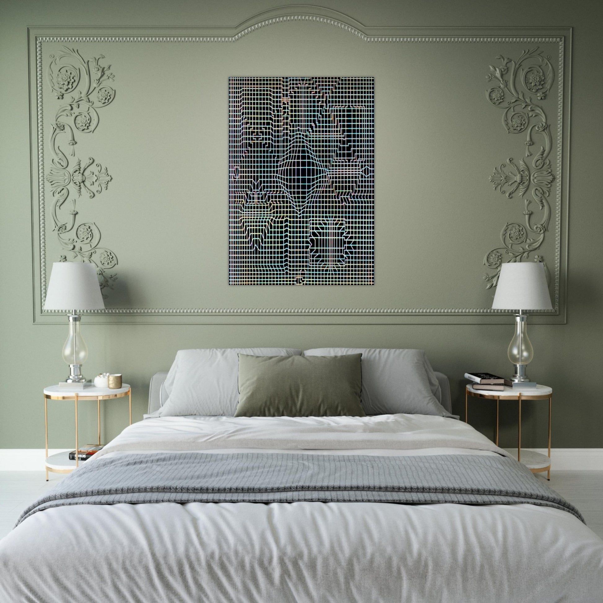 Biadan - 1959 - Victor Vasarely Brushed Aluminum Print - 70x100 cm / 28x40 inches | Victor Vasarely Aluminum Print | Victor Vasarely Prints