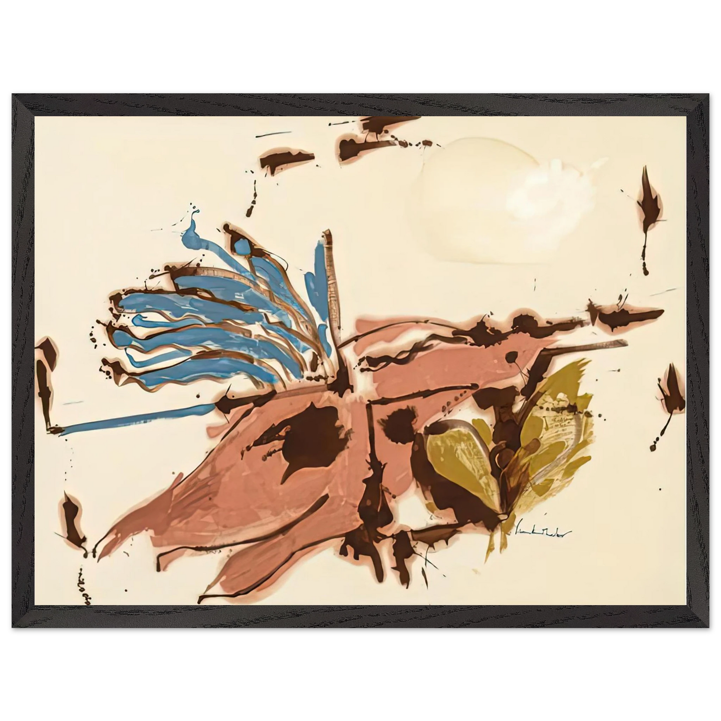 Helen Frankenthaler - Pink Bird Figure I, 1961- Wall Art - 30x40 cm / 12x16 inches - Fine Art Poster - -