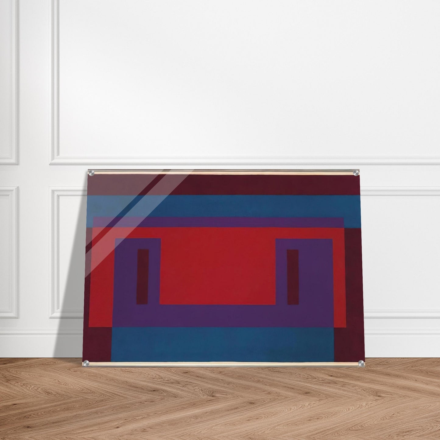 RED WALL 1956 - Josef Albers Acrylic Print - 70x100 cm / 28x40″ inches