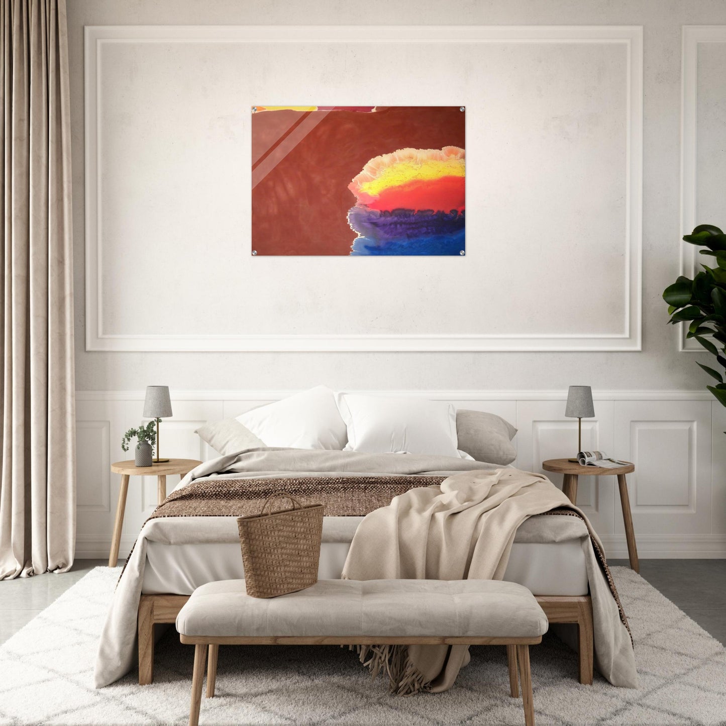 Brown Wall - 1970 - Ronnie Landfield Acrylic Print - 70x100 cm / 28x40″ inches | Ronnie Landfield Wall Art | Ronnie Landfield Prints