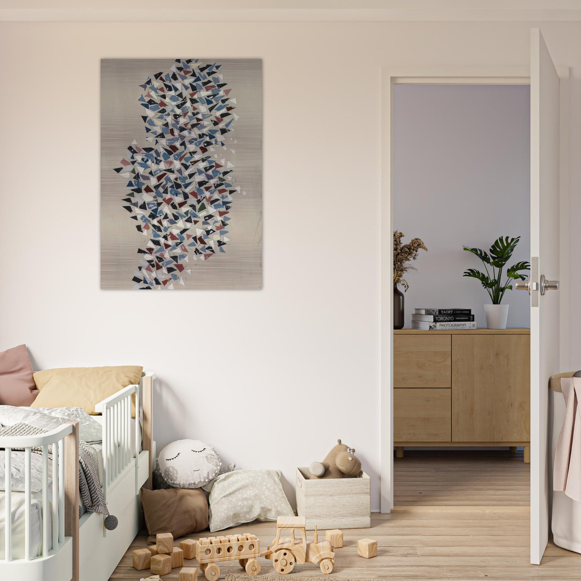 Shapes Group - 1987 - Robert Goodnough Brushed Aluminum Print - 70x100 cm / 28x40 inches | Robert Goodnough Aluminum Print | Robert Goodnough Prints