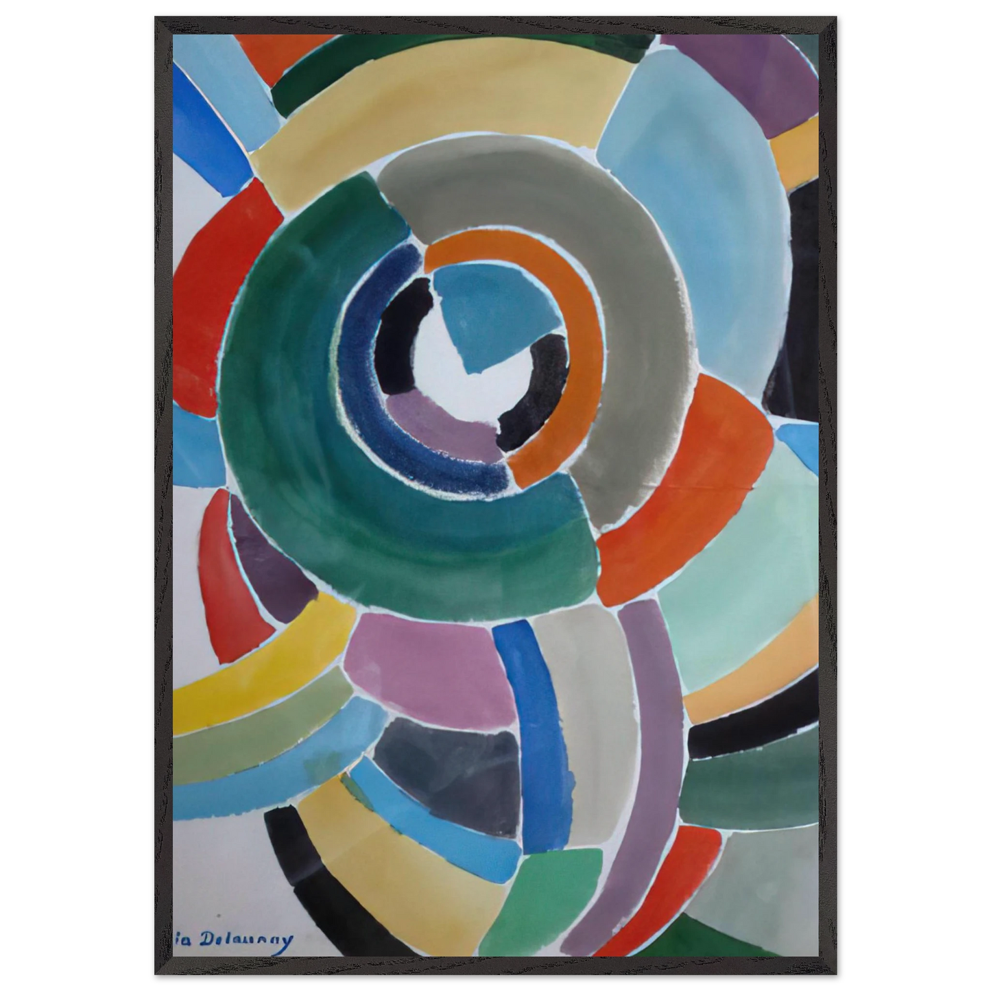 ORFIZME - Sonia Delaunay Framed Art Print – Black Wooden Frame - Default Title - -Framed Art Print