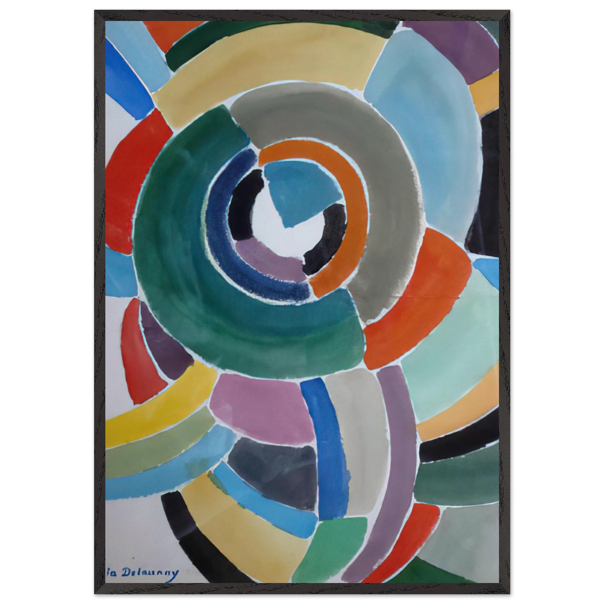 ORFIZME - Sonia Delaunay Framed Art Print – Black Wooden Frame - Default Title - -Framed Art Print