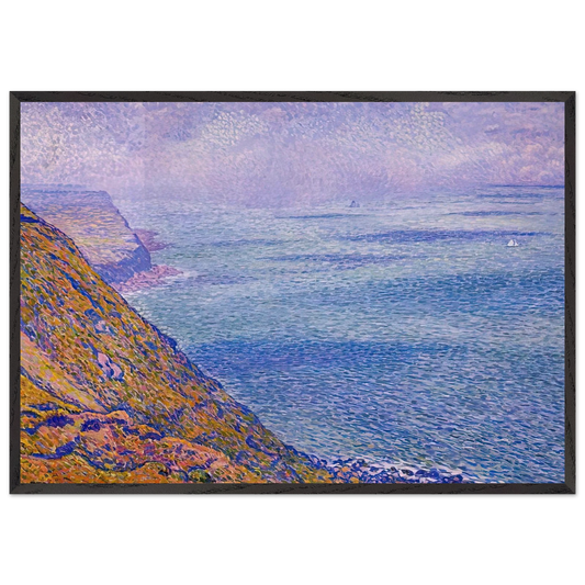 THE CAP GRIS NEZ 1900 - Theo van Rysselberghe Framed Art Print – Black Wooden Frame - Default Title - -Framed Art Print