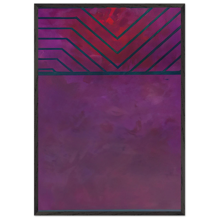 UNTITLED 1986 N1 - Luis Feito 70x100 cm / 28x40 inches Framed Art Print – Black Wooden Frame