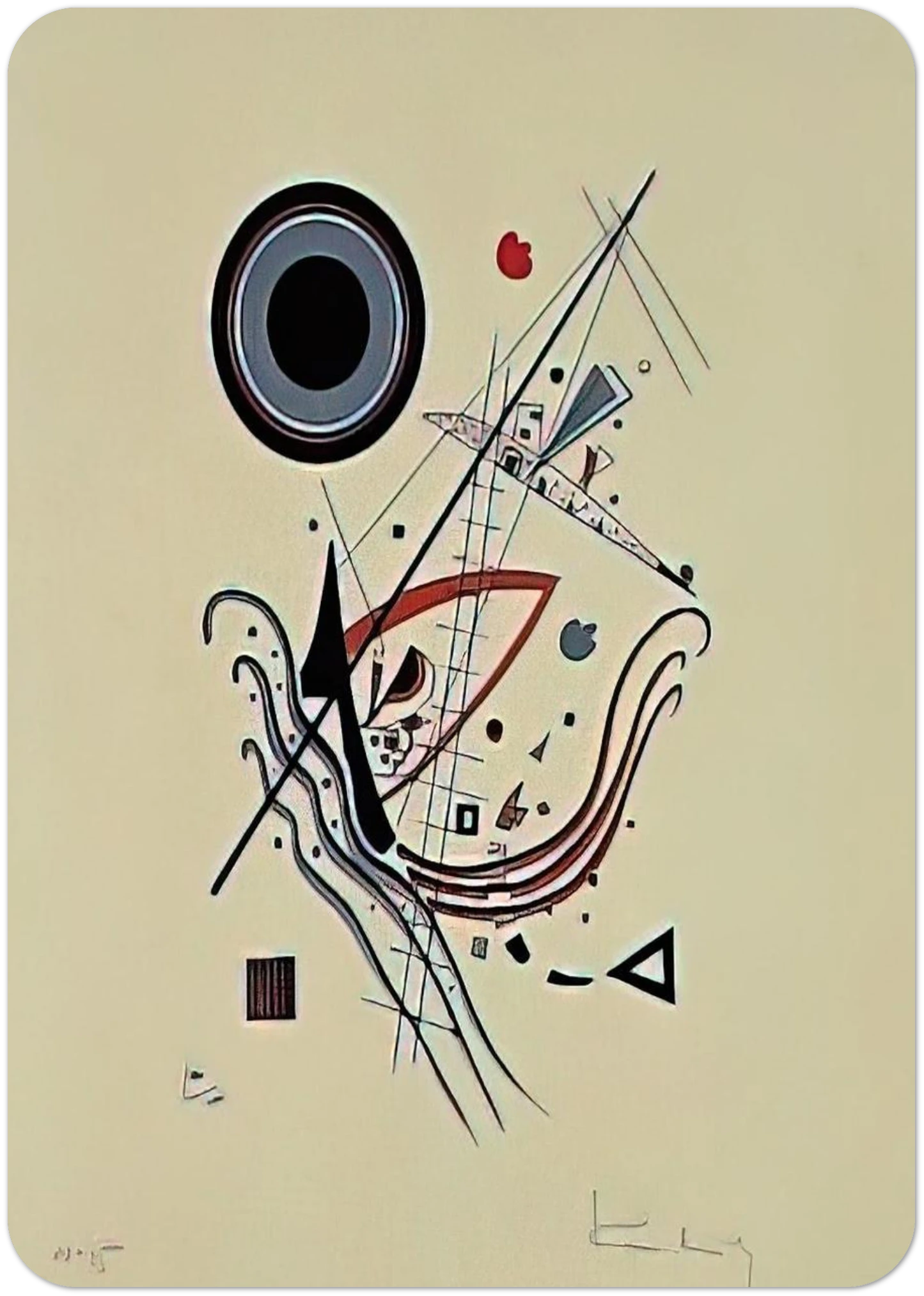 BLUE 1922 By Wassily Kandinsky Pack of 10 Post Cards | Wassily Kandinsky Post Cards | A6 (10.5 x 14.8 cm) - 4.1 x 5.8 inches