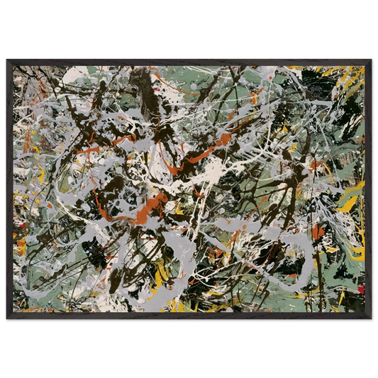 UNTITLED GREEN SILVER 1949 - Jackson Pollock Framed Art Print – Black Wooden Frame - Default Title - -Framed Art Print