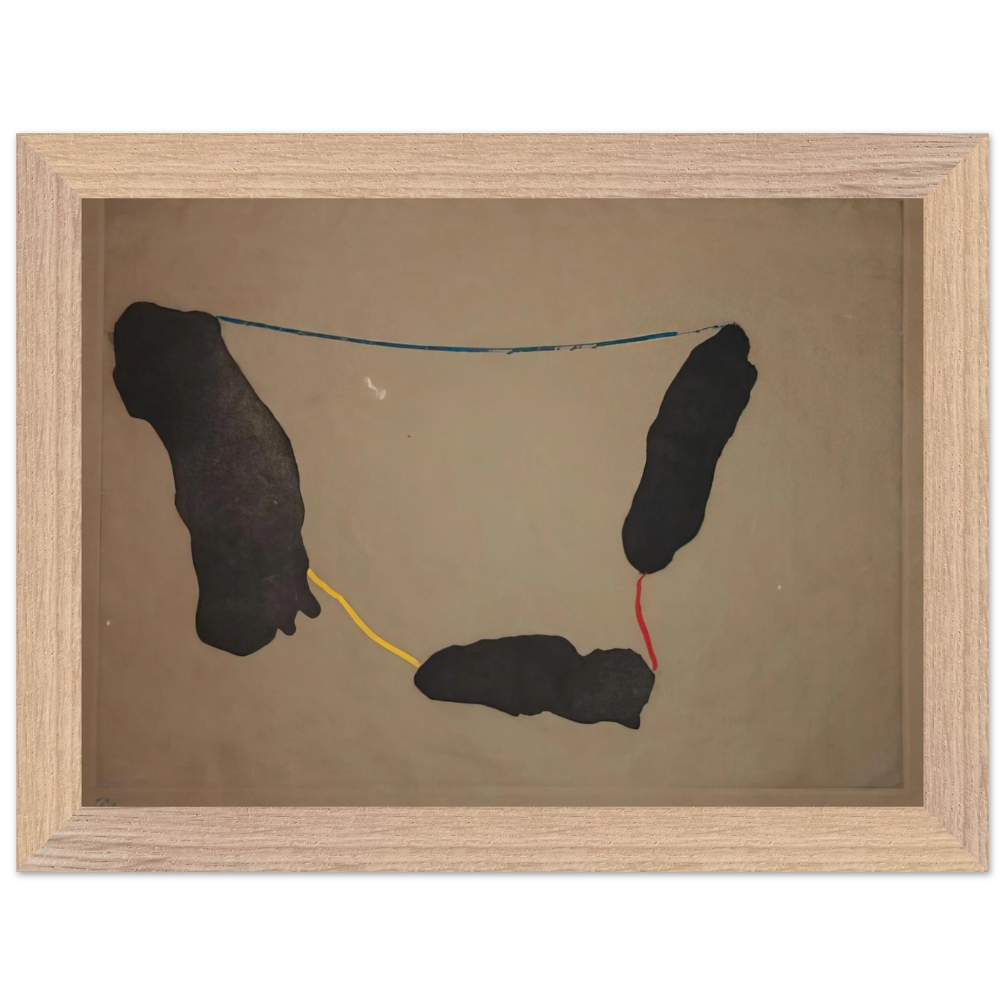 Helen Frankenthaler - Connected By Joy - 1973 Wall art - A3 (29.7 x 42  cm) - Premium Wooden Framed Poster With Fine Art Paper - Black frame