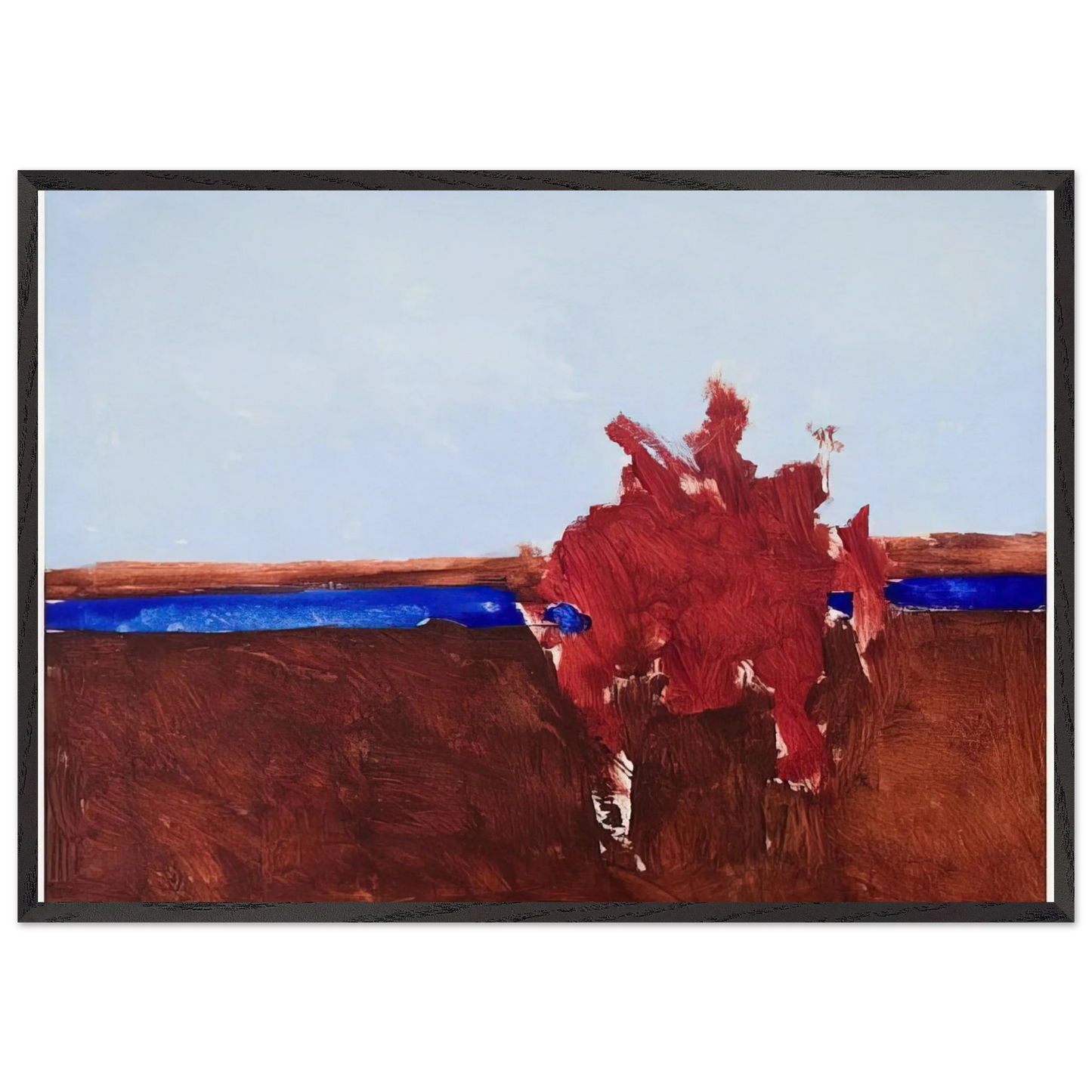 Untitled - 1963 N15 - Theodoros Stamos Framed Art Print – Black Wooden Frame - Default Title - -Framed Art Print