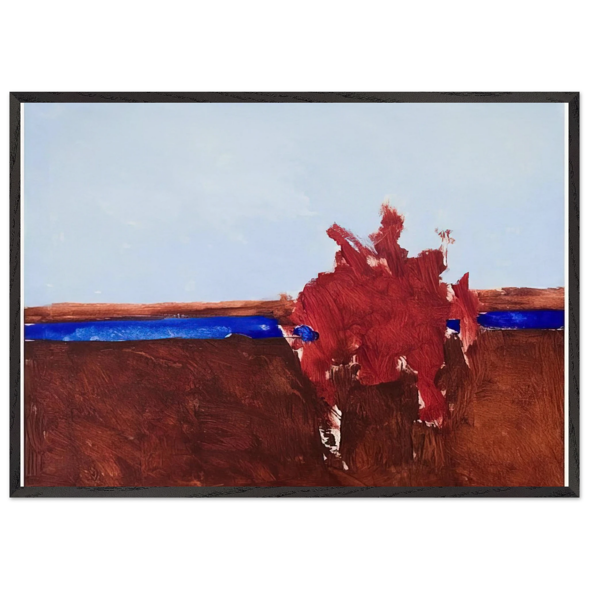 Untitled - 1963 N15 - Theodoros Stamos Framed Art Print – Black Wooden Frame - Default Title - -Framed Art Print