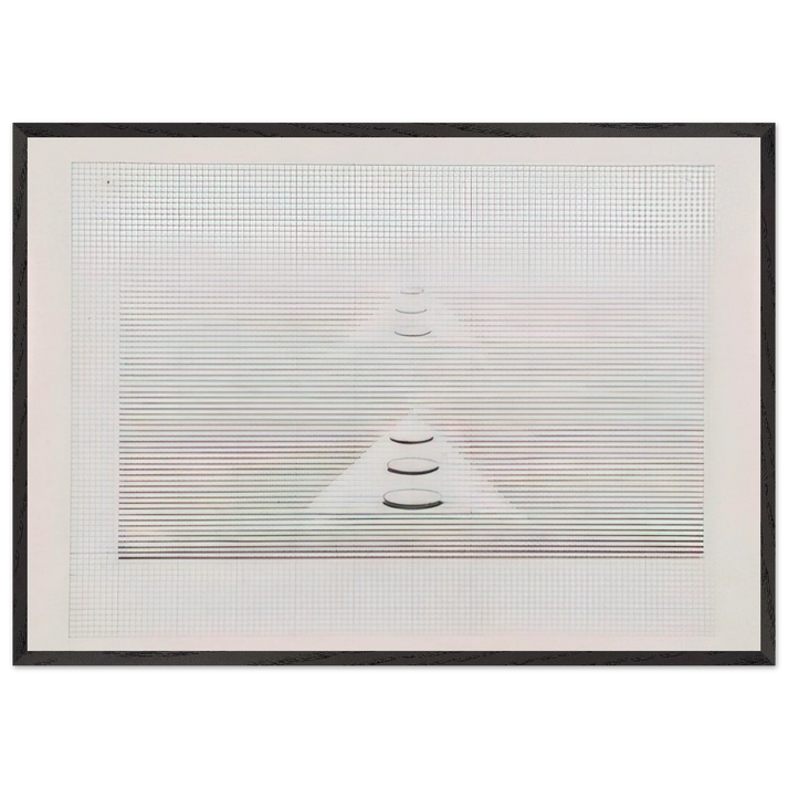 Untitled - 1980 N5 - Nasreen Mohamedi 70x100 cm / 28x40 inches Framed Art Print – Black Wooden Frame