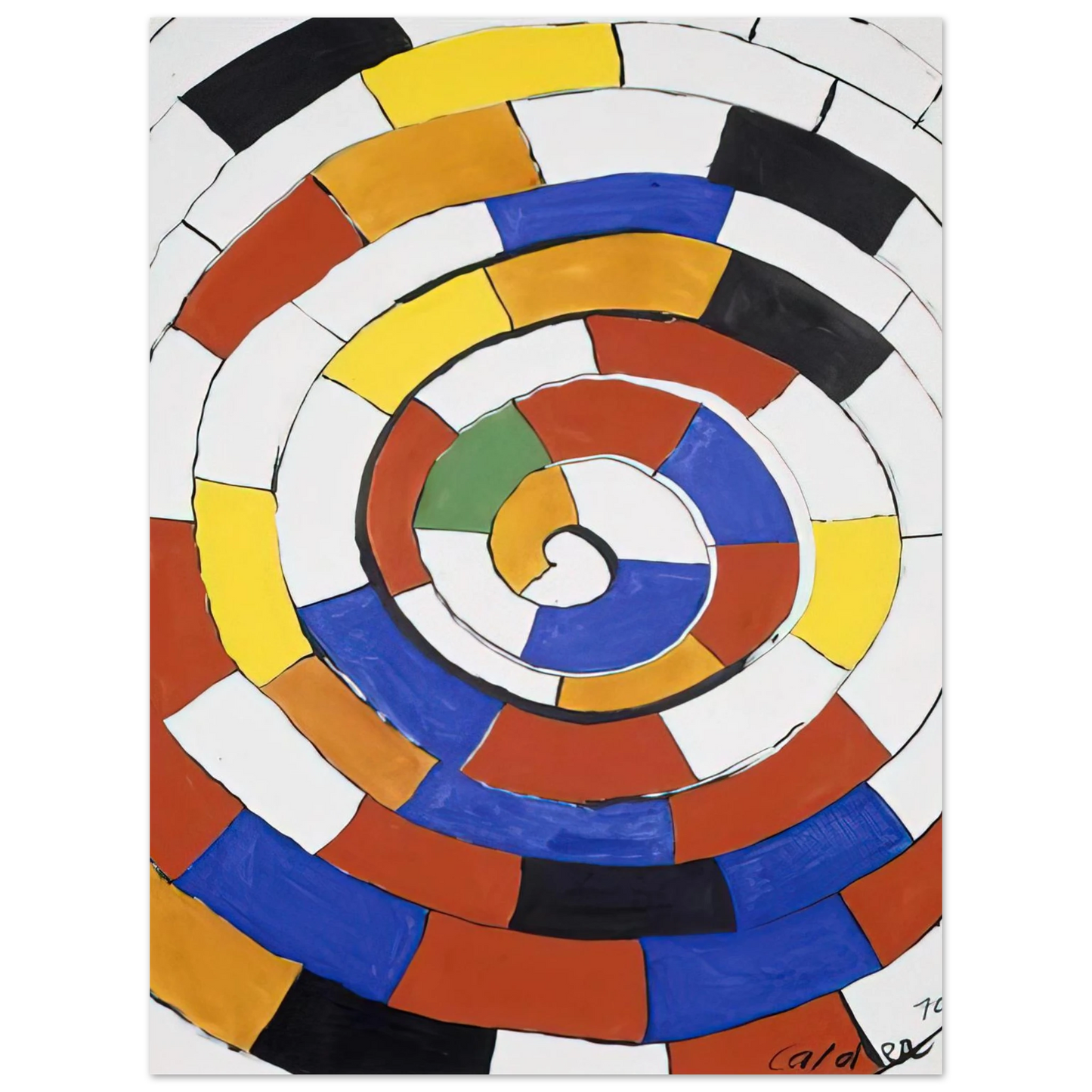 Alexander Calder - SPIRAL 1970 Fine Art Poster - 13x18 cm / 5x7 inches