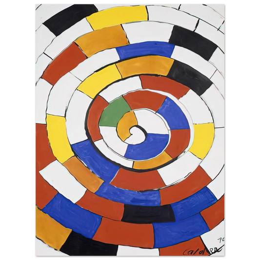 Alexander Calder - SPIRAL 1970 Fine Art Poster - 13x18 cm / 5x7 inches