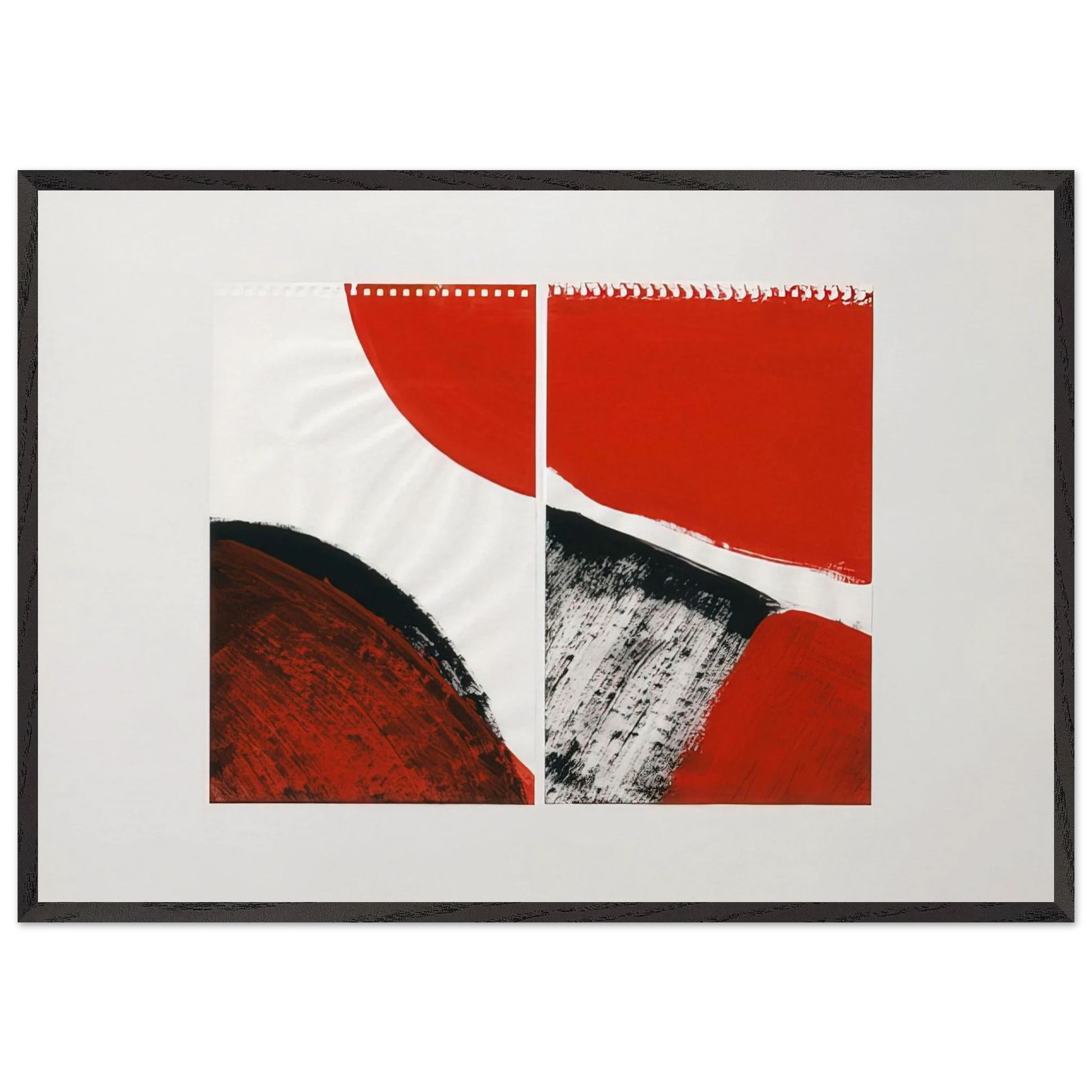 Who knows the beginning and who knows the end II - 1976 - Blinky Palermo Framed Art Print – Black Wooden Frame - Default Title - -Framed Art Print