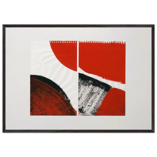 Who knows the beginning and who knows the end II - 1976 - Blinky Palermo Framed Art Print – Black Wooden Frame - Default Title - -Framed Art Print