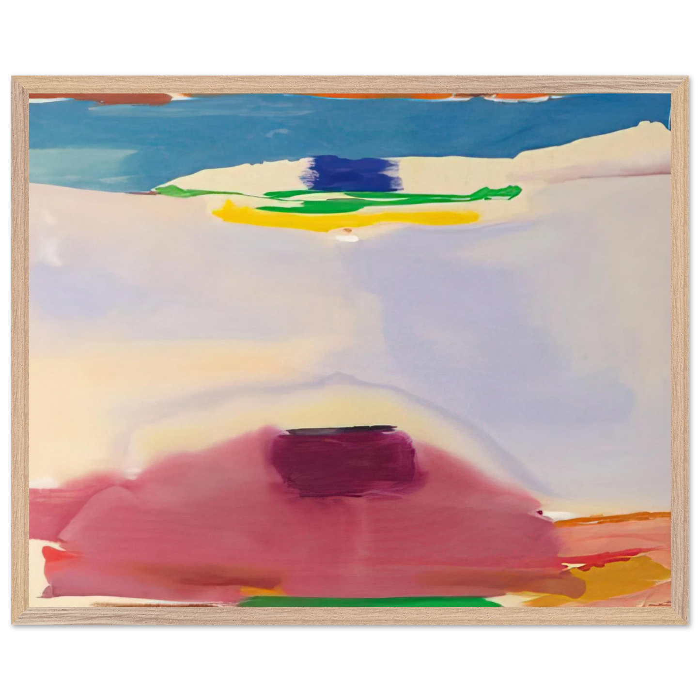 Helen Frankenthaler - Leveling - 1973 Wall art - 45x60 cm / 18x24 inches - Premium Wooden Framed Poster With Fine Art Paper - Wood frame