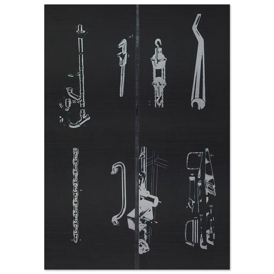 TOOL BOX 1 1966 - Jim Dine Brushed Aluminum Print - 70x100 cm / 28x40 inches | Jim Dine Aluminum Print | Jim Dine Prints