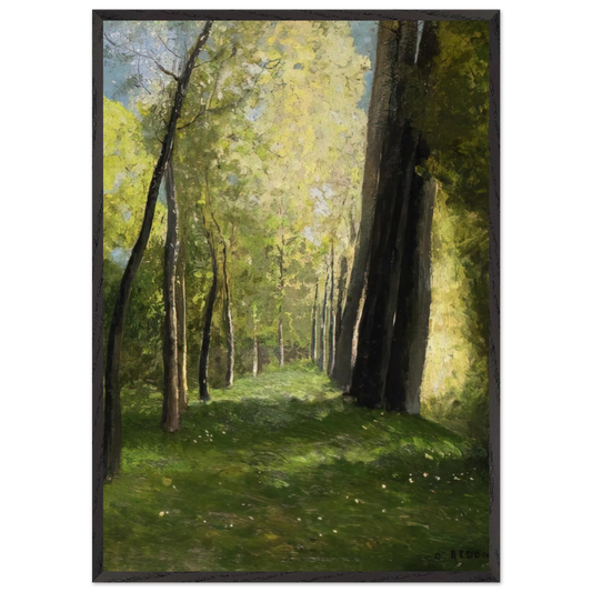 LANE OF TREES - Odilon Redon Framed Art Print – Black Wooden Frame - Default Title - -Framed Art Print