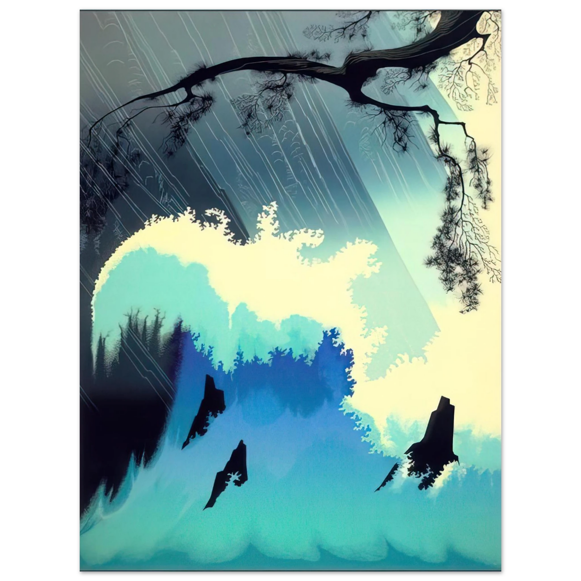 Eyvind Earle - Ocean Splash Fine Art Poster - Default Title