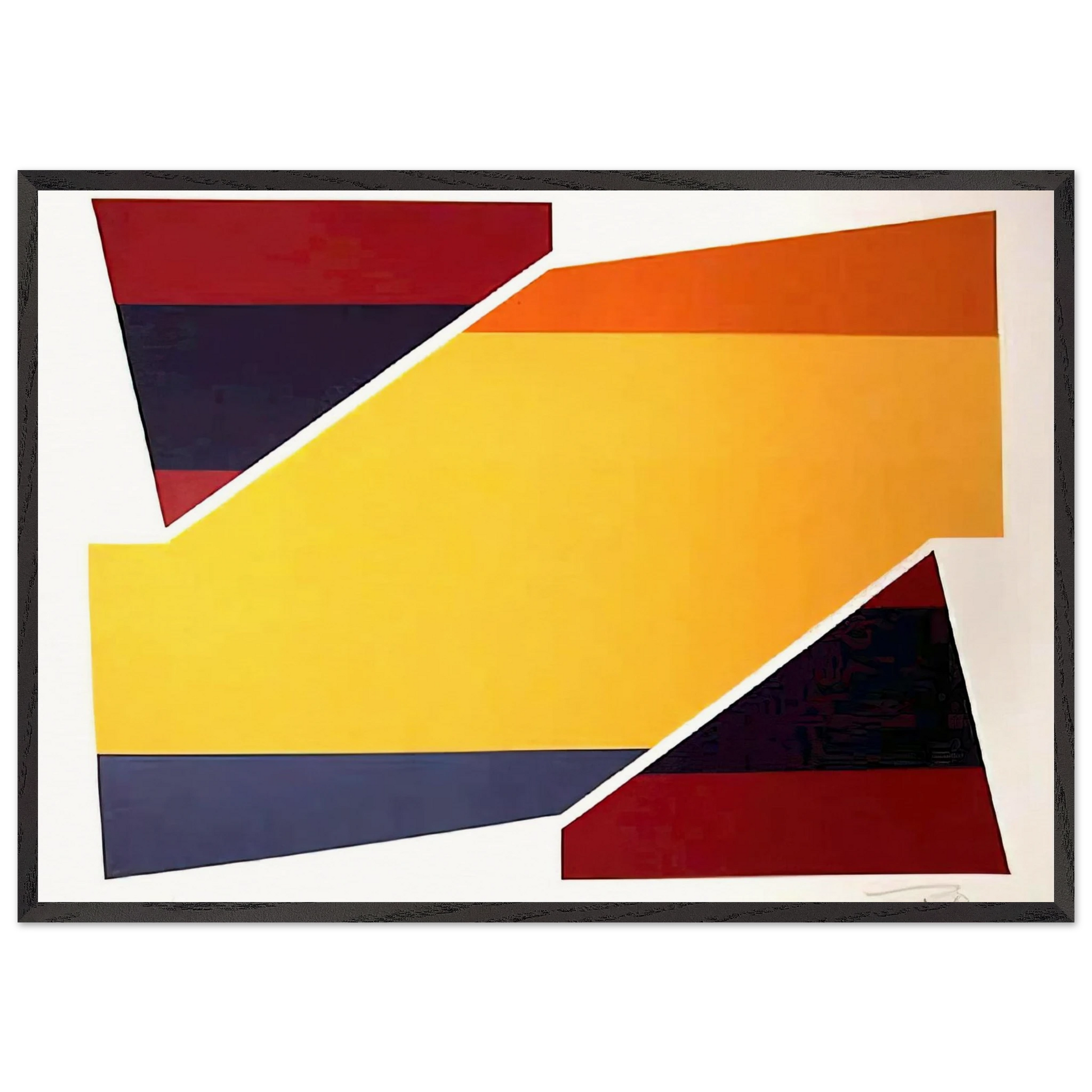 Rotation II - 1980 - Larry Zox Framed Art Print – Black Wooden Frame - Default Title - -Framed Art Print