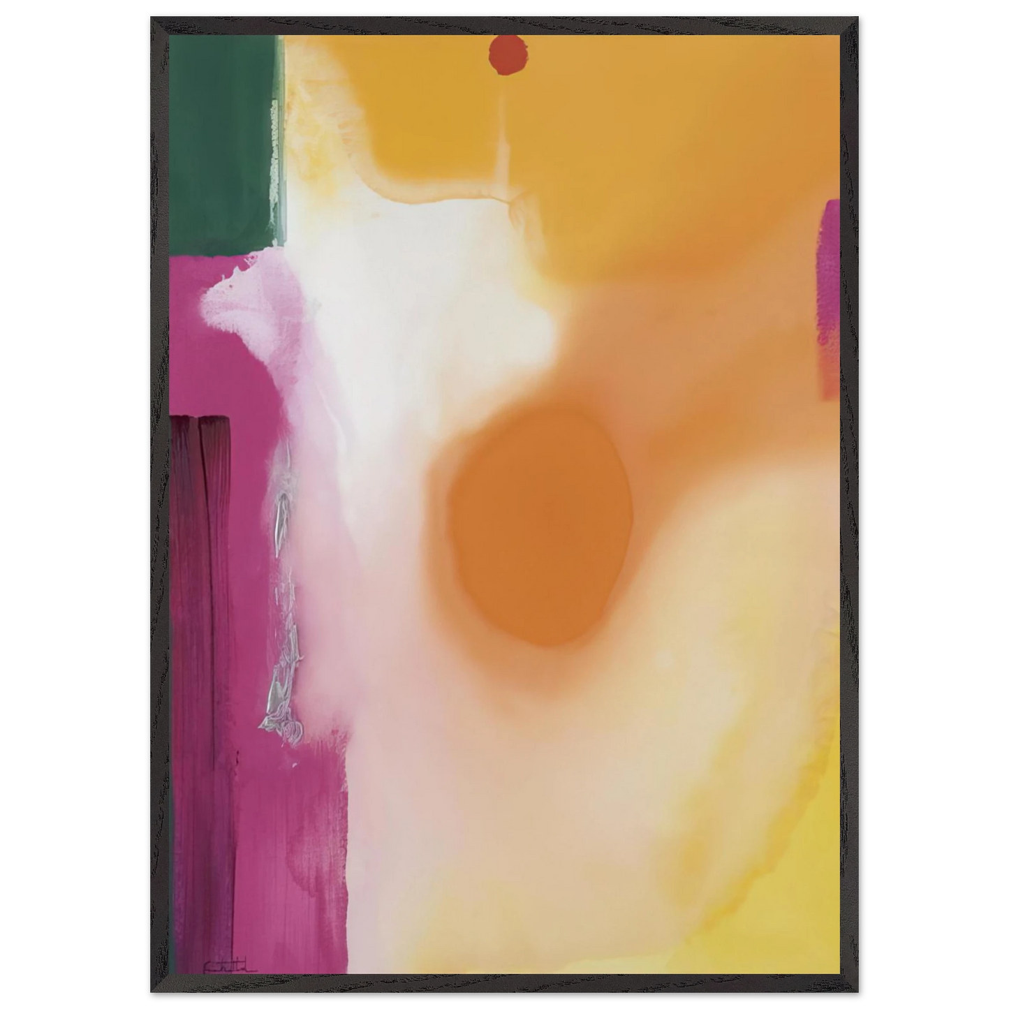 Helen Frankenthaler - Bullseye - 1989 Wall art - 50x70 cm / 20x28 inches - Premium Wooden Framed Poster With Fine Art Paper - Black frame