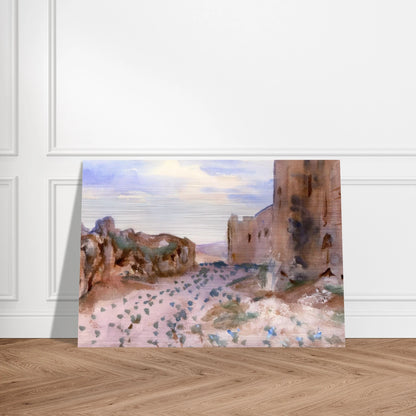 Fortress, Roads and Rocks - John Singer Sargent Brushed Aluminum Print - 70x100 cm / 28x40 inches | John Singer Sargent Aluminum Print | John Singer Sargent Prints