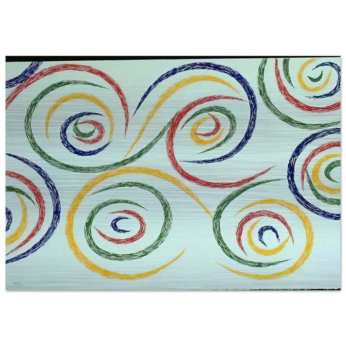 Cercles du Matin - 1992 - Piero Dorazio Brushed Aluminum Print - 70x100 cm / 28x40 inches | Piero Dorazio Aluminum Print | Piero Dorazio Prints