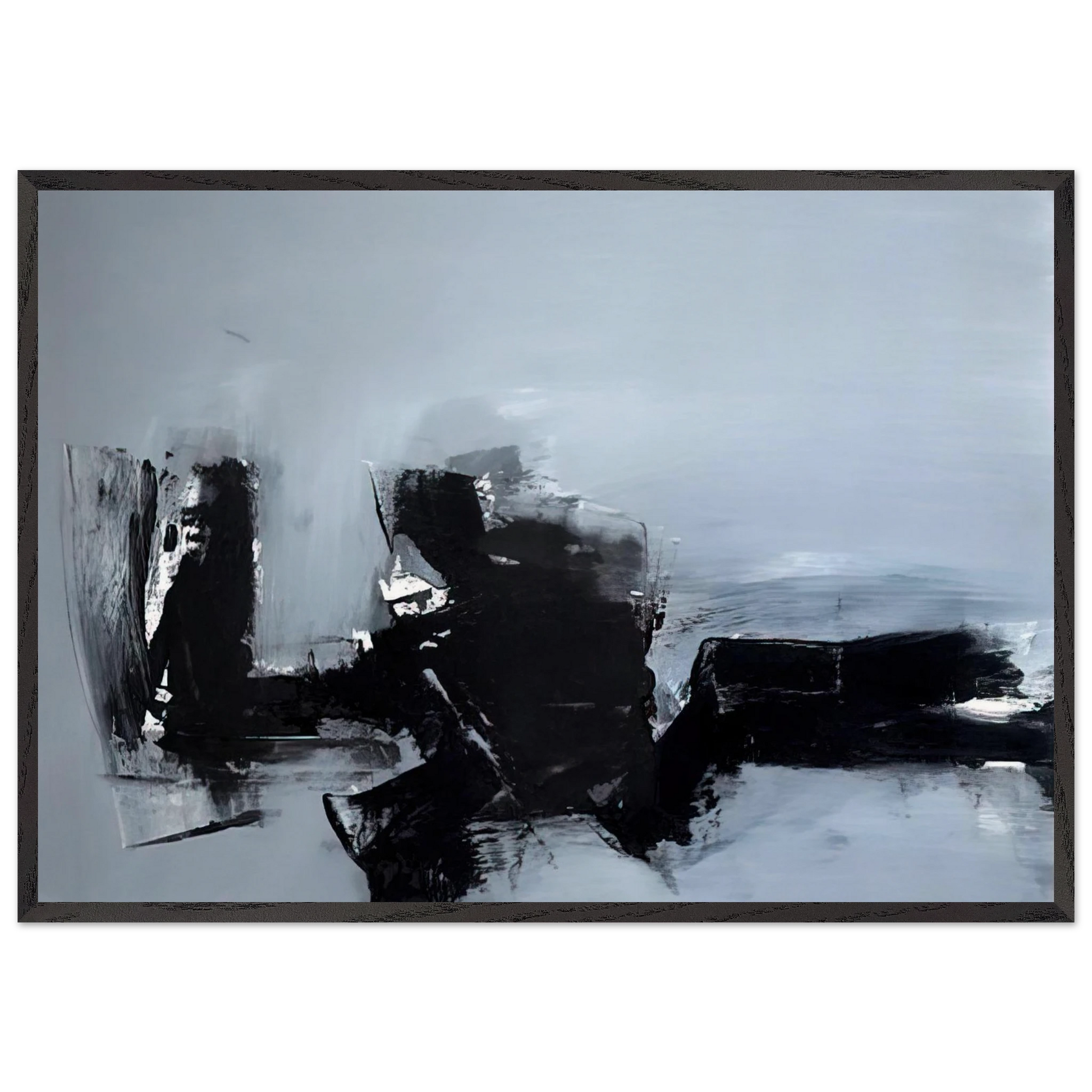 UNTITLED 1961 2 - Luis Feito Framed Art Print – Black Wooden Frame - Default Title - -Framed Art Print