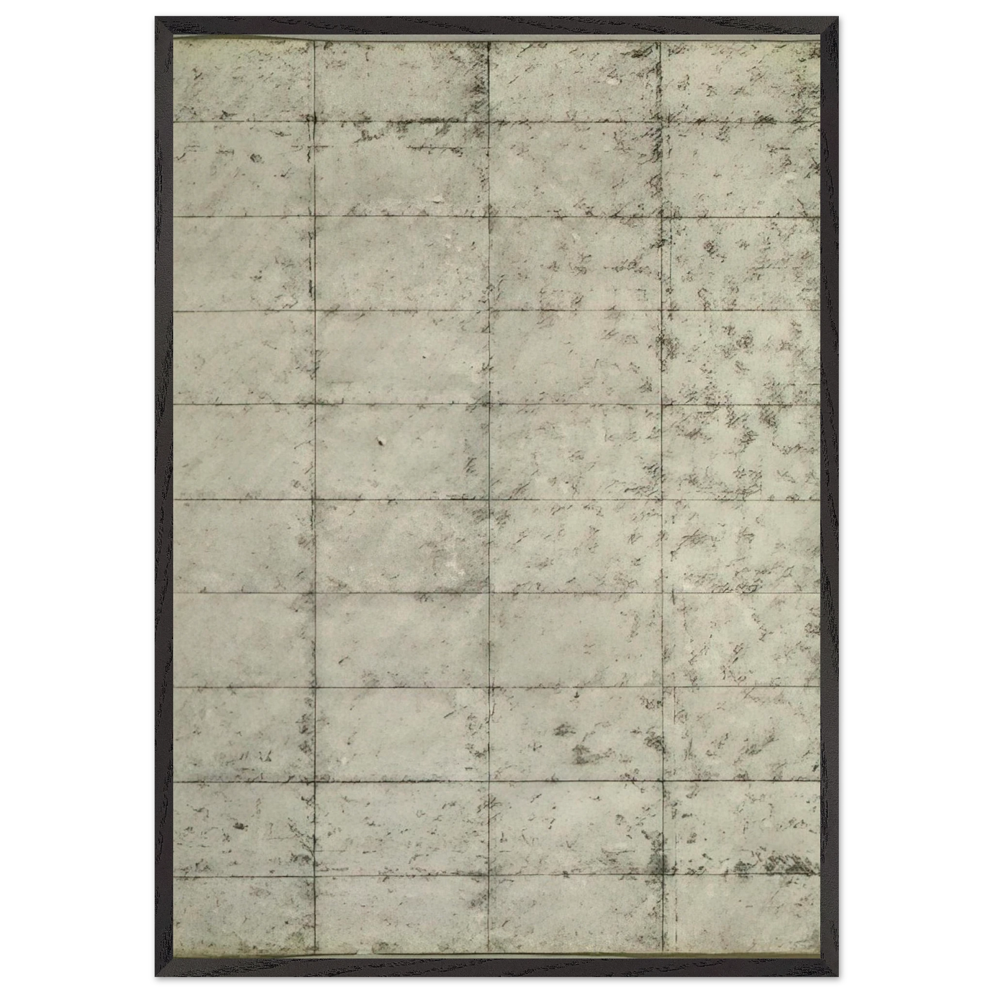 Untitled Black and Cream Grid - 1964 - Brice Marden Framed Art Print – Black Wooden Frame - Default Title - -Framed Art Print