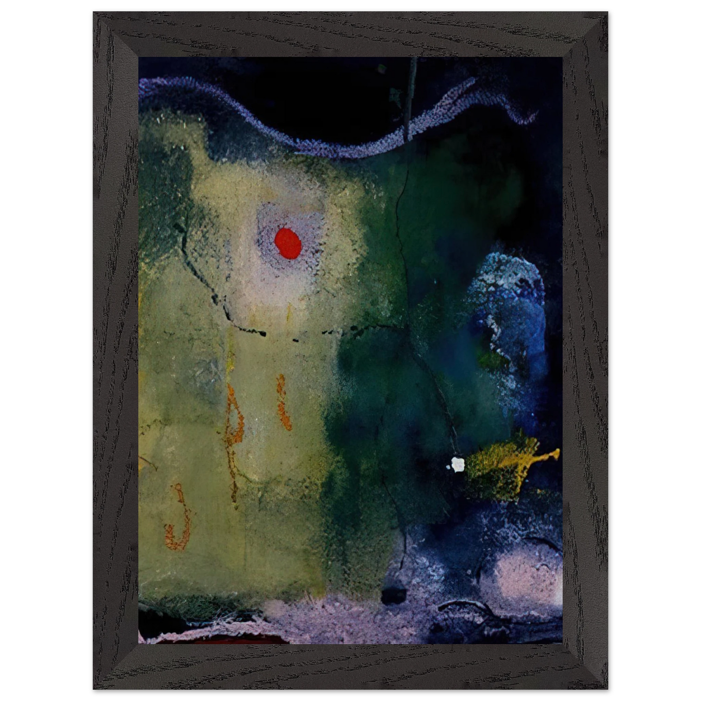 Helen Frankenthaler - The Other Side of the Moon - 1995 Wall art - 45x60 cm / 18x24 inches - Premium Wooden Framed Poster With Fine Art Paper - Wood frame