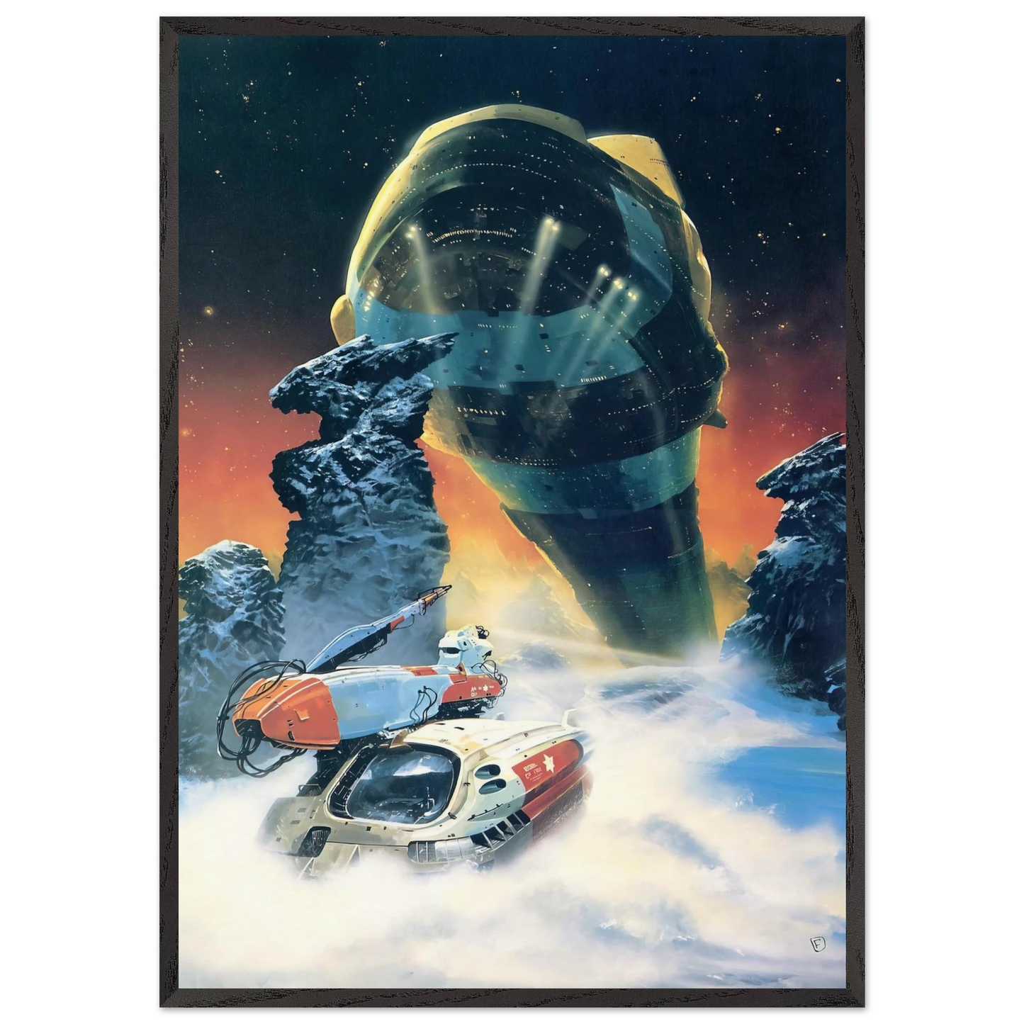 Chris Foss N11 - Chris Foss Framed Art Print – Black Wooden Frame - Default Title - -Framed Art Print