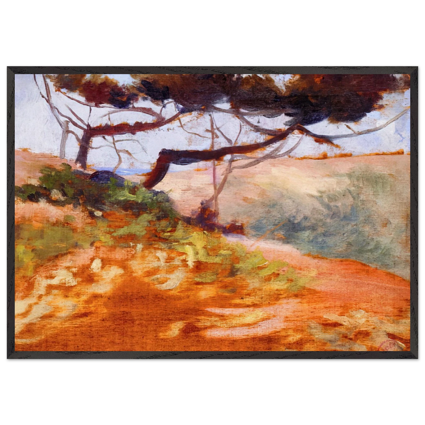 The Bay of Cavalieri - Henri-Edmond Cross Framed Art Print – Black Wooden Frame - Default Title - -Framed Art Print