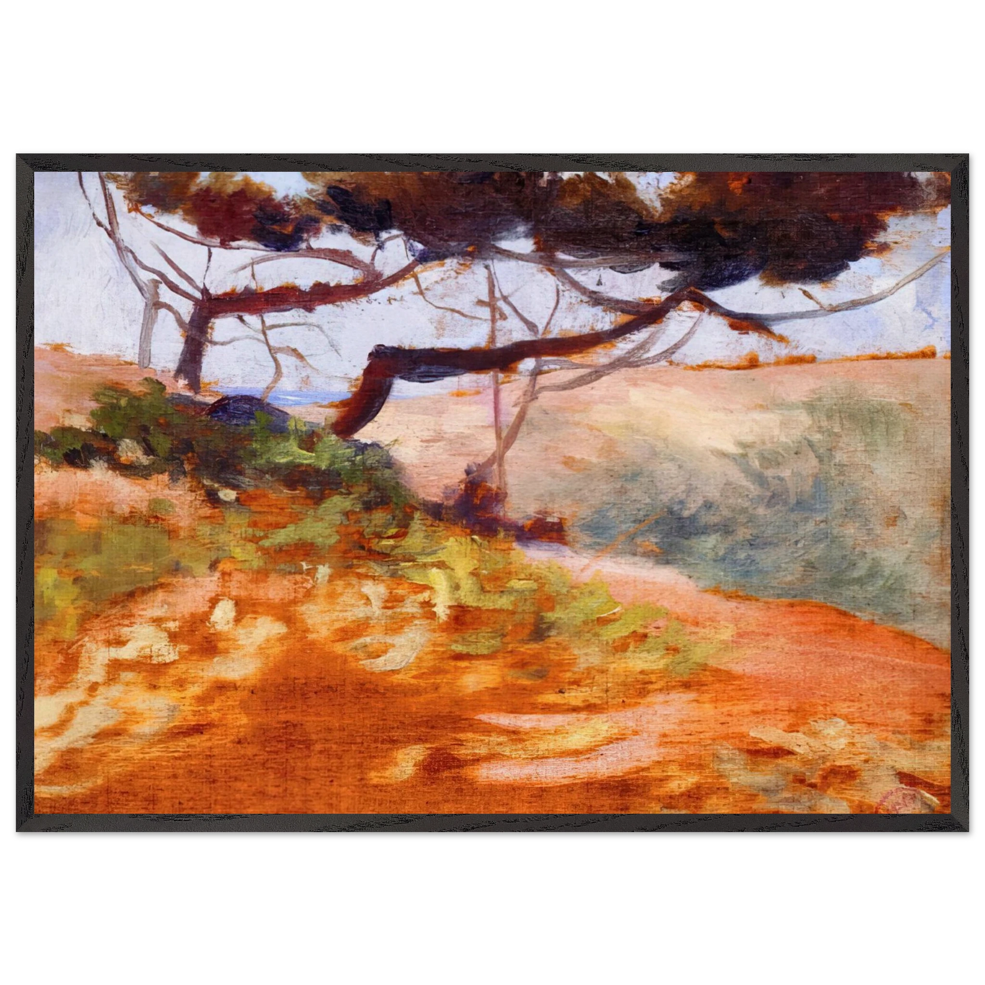 The Bay of Cavalieri - Henri-Edmond Cross Framed Art Print – Black Wooden Frame - Default Title - -Framed Art Print