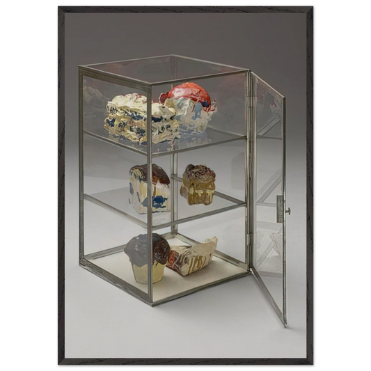 PASTRY CASE 1961 - Claes Oldenburg Framed Art Print – Black Wooden Frame - Default Title - -Framed Art Print