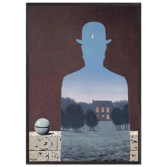 THE HAPPY DONOR 1966 - Rene Magritte 70x100 cm / 28x40 inches Framed Art Print – Black Wooden Frame
