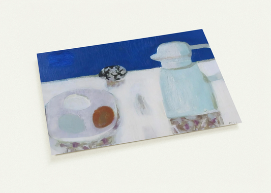 Jug and Four Eggs - 1967 By Mary Fedden Pack of 10 Post Cards | Mary Fedden Post Cards | A6 (10.5 x 14.8 cm) - 4.1 x 5.8 inches