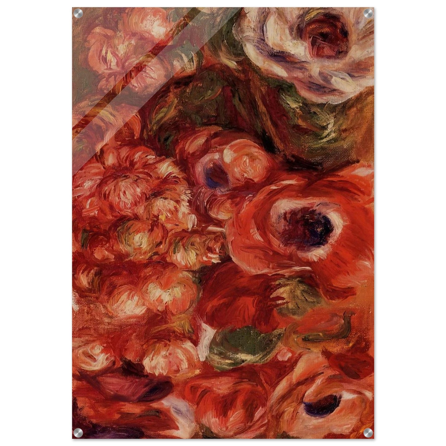 Anemonies - Pierre-Auguste Renoir Acrylic Print - 70x100 cm / 28x40″ inches | Pierre-Auguste Renoir Wall Art | Pierre-Auguste Renoir Prints