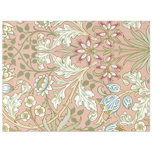 William Morris - WALLPAPER HYACINTH PATTERN 480 1917 Fine Art Poster - 13x18 cm / 5x7 inches