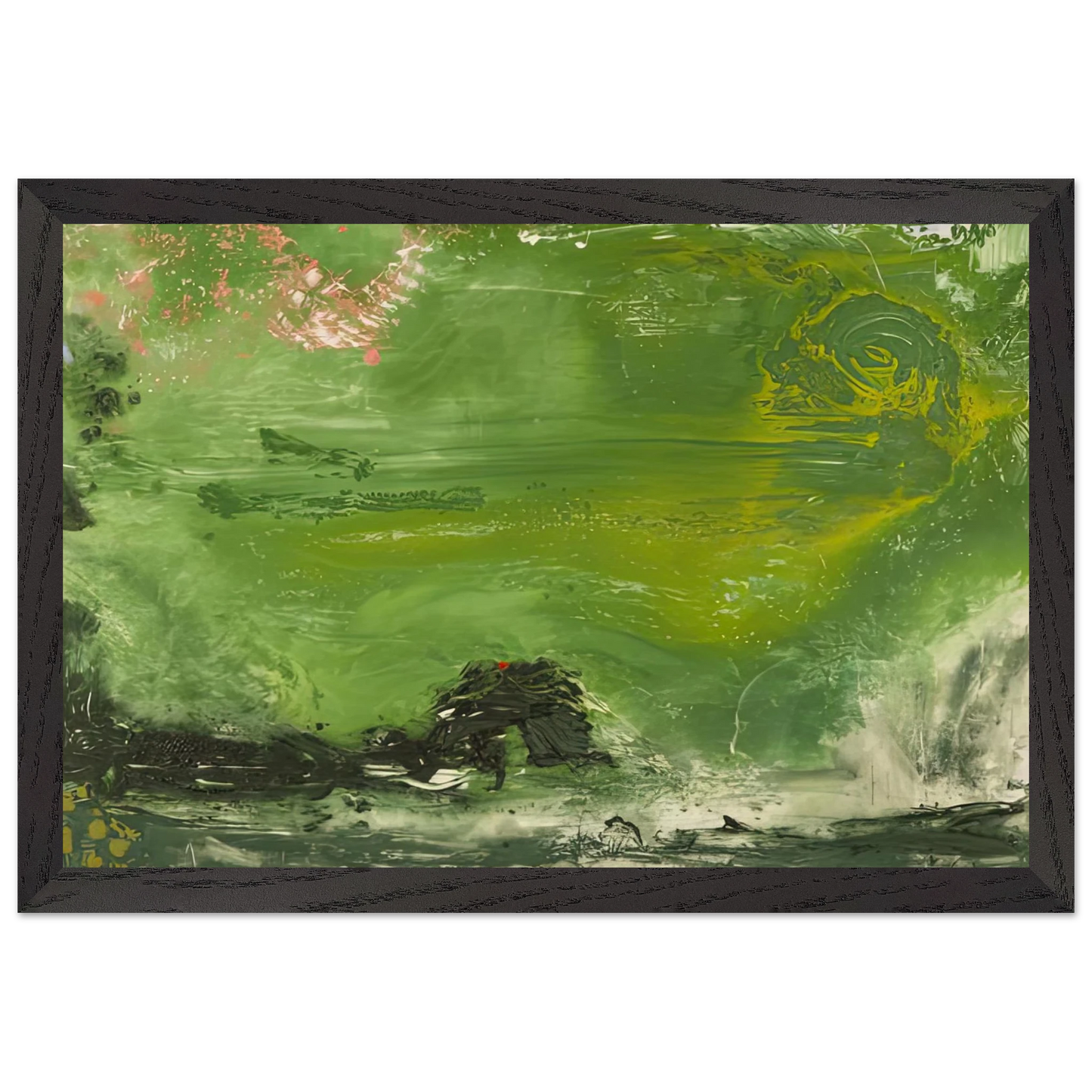 Helen Frankenthaler - Overture, 1992- Wall Art - 60x80 cm / 24x32 inches - Premium Wooden Framed Poster With Fine Art Paper - White frame