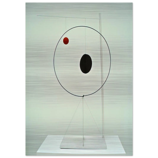 OBJECT WITH RED BALL 1931 - Alexander Calder Brushed Aluminum Print - 70x100 cm / 28x40 inches | Alexander Calder Aluminum Print | Alexander Calder Prints