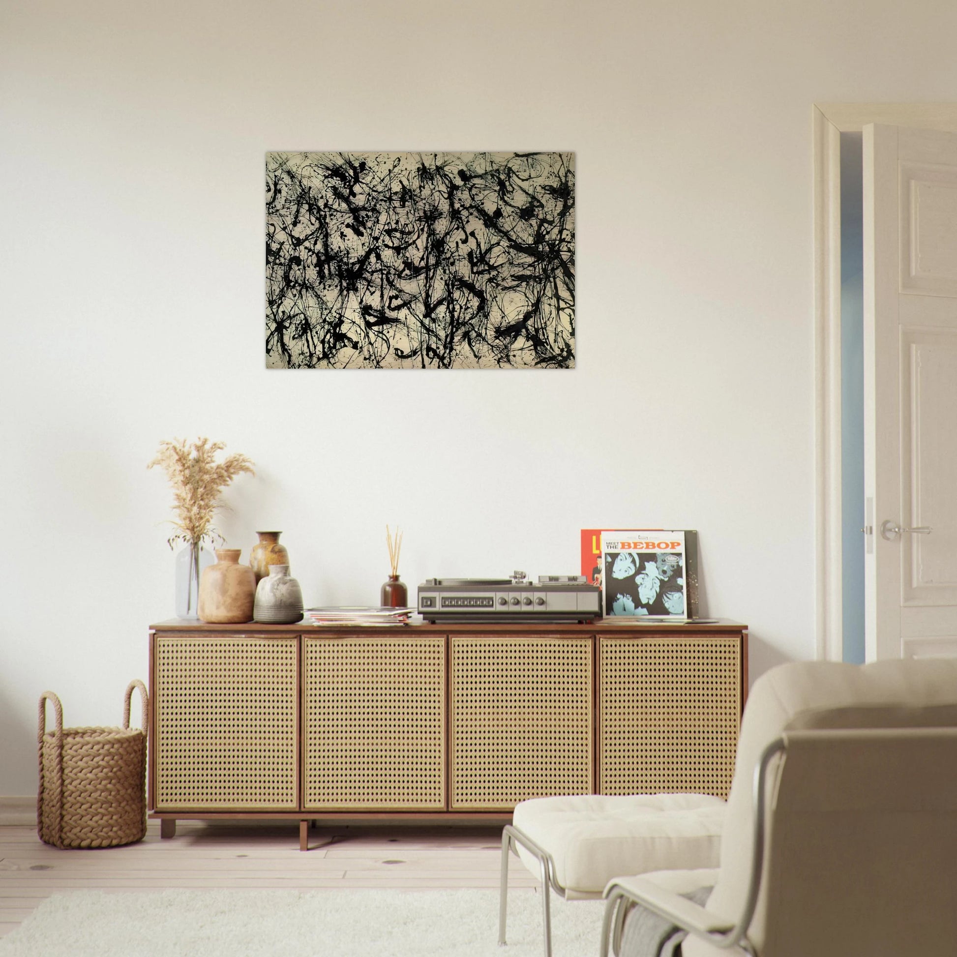 NUMBER 32 1950 - Jackson Pollock Brushed Aluminum Print - 70x100 cm / 28x40 inches | Jackson Pollock Aluminum Print | Jackson Pollock Prints