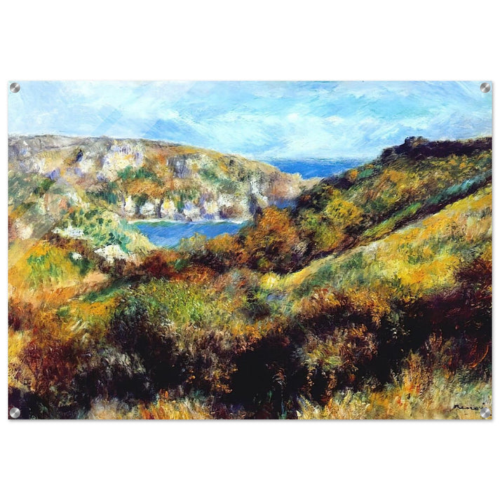 Hills Around Moulin Huet Bay - Pierre-Auguste Renoir Acrylic Print - 70x100 cm / 28x40″ inches